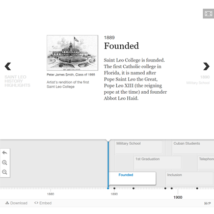 Timeline learning object